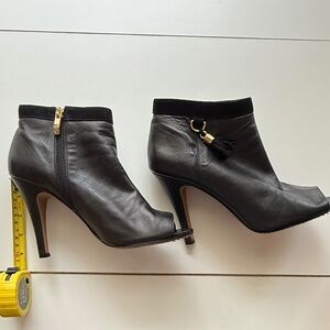 Vince Camuto-Kevia Peep Toe Booties-Leather